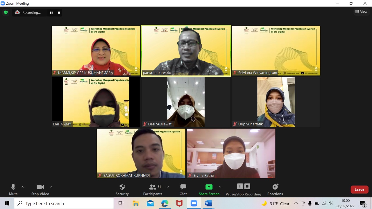 Workshop D3 Akuntansi “Mengenal Pegadaian Syariah di Era Literasi Digital”